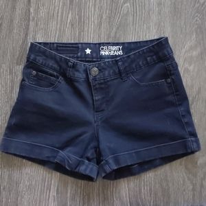 Black mid rise shorts